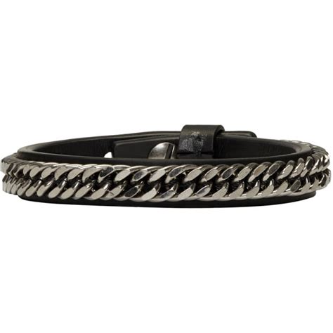 givenchy black leather logo bracelet|Givenchy bracelet price.